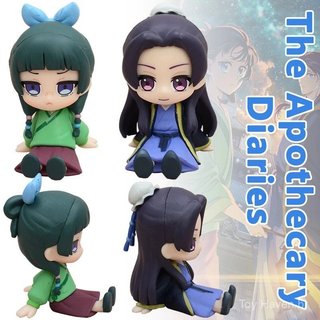Versão Q The Apothecary Diaries Maomao Jinshi Mini Figura Anime Kawaii Brinquedos Decorativos para Mesa e Carro Modelo P