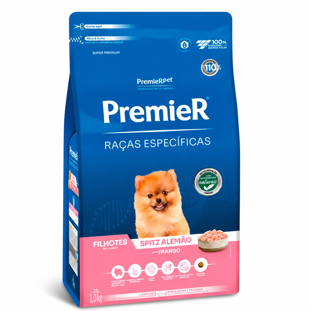 PremieR Raças Específicas Spitz Alemão Filhote 1kg ? Ração Super Premium para Cães Filhotes