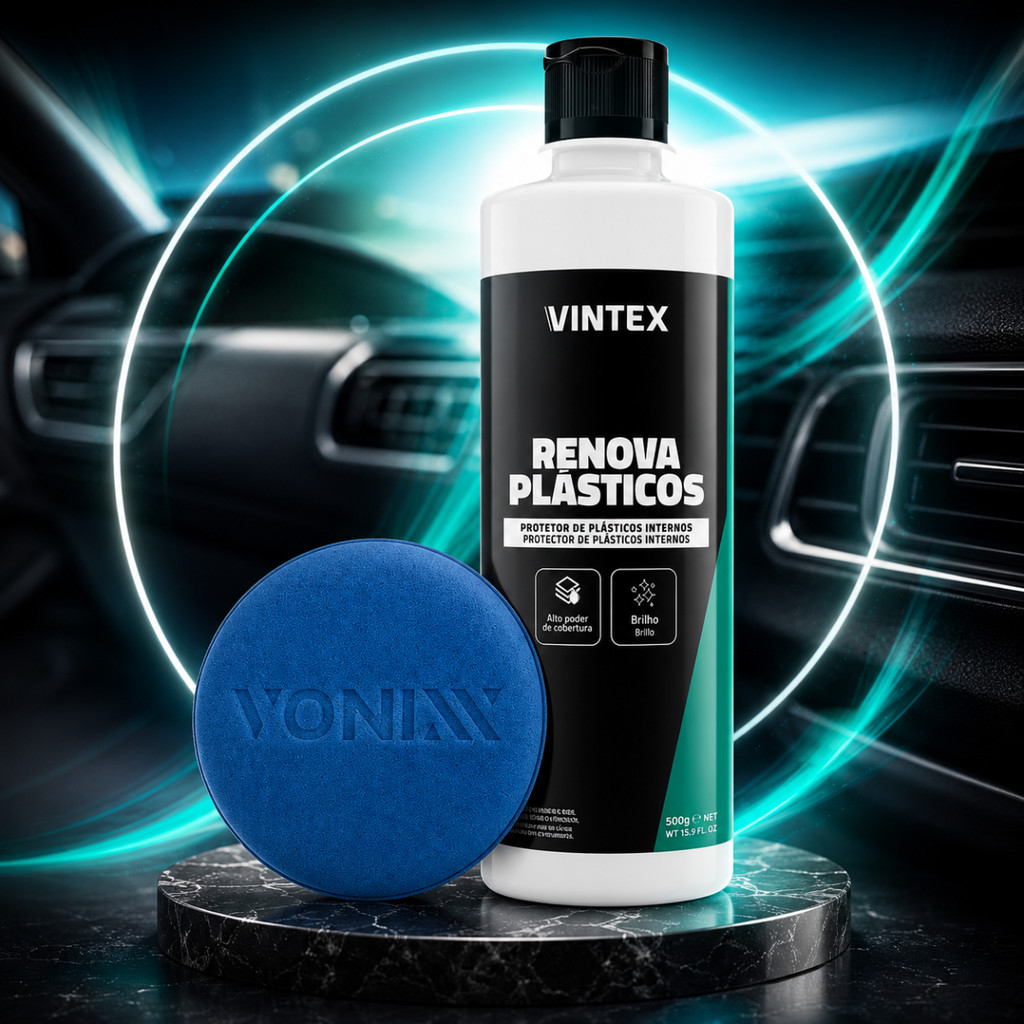 Revitalizador de Plastico Interno Renova Plasticos Da Vonixx Vintex 500ml + Aplicador Vonixx