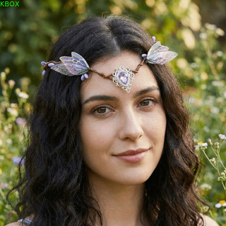 Coroa De Elfo KBOX , Tiara Fantasia De Videira De Flor , Simular Folhas De Árvore , Diadema De Fada