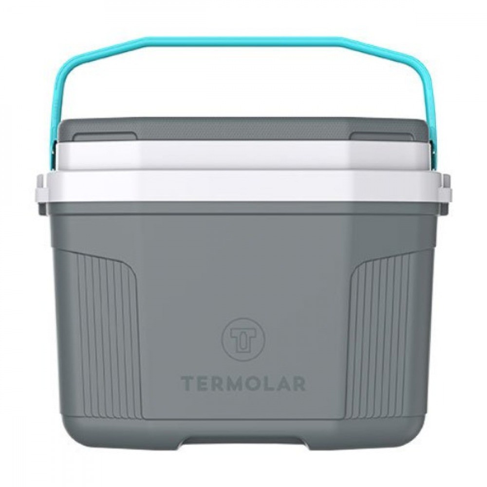 Caixa térmica 20L cinza plus com verde litoral - SUV 20L - Termolar