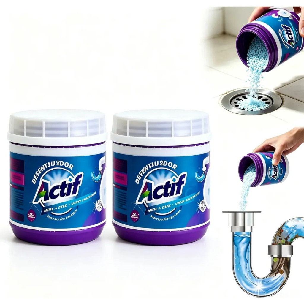 2 Unidades Desentupidor Ultra Potente 3 em 1 – Remove Entupimentos Difíceis,Elimina 99% das Bactérias e Acaba com Odores