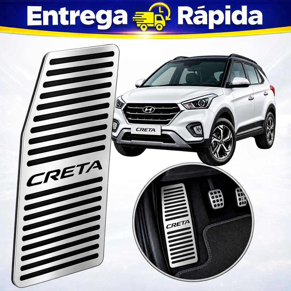 Descanso de Pé Aço Inox Escovado Hyundai Creta 2017 a 2021