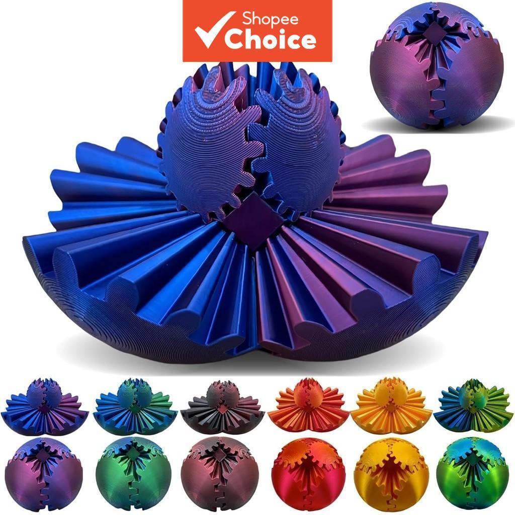 Cubo de Engrenagens Impresso 3D | Spinner Antiestresse para Mesa de Escritório, Alívio de Ansiedade e Ferramenta de