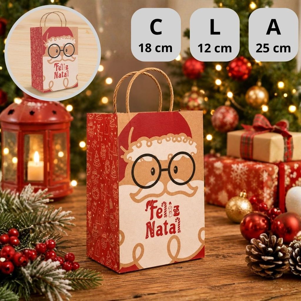 10~30 SACOLA P/ PRESENTE NATAL PP 18X12X25 DIVERTIDO 6271 ( NATAL IDEIA 2026 ) — imagem 2 de 2