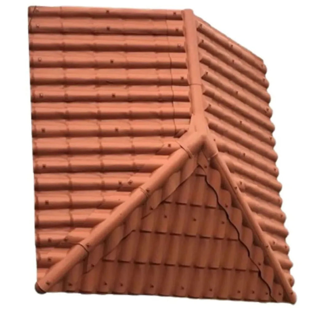 Kit com 10 Telha PVC Plan Cerâmica 2,42 Metros x 88cm com 6 Ondas Terracota - P3010021 - AFORT — imagem 2 de 2