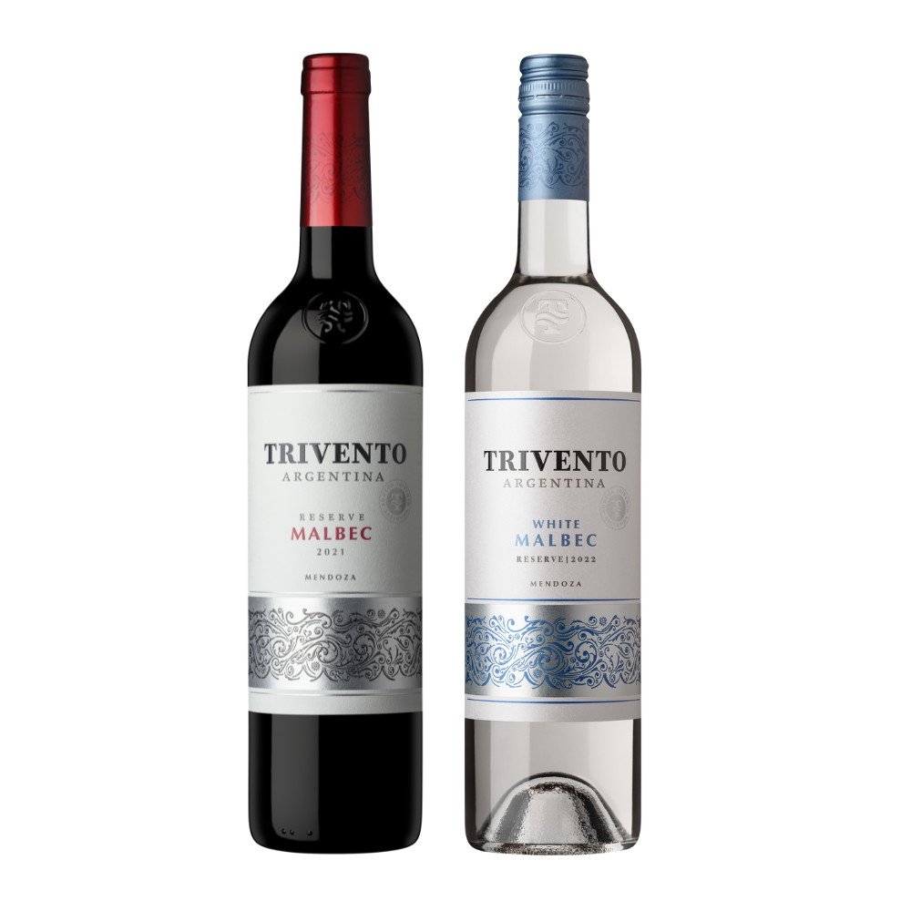 Vinho Argentino Trivento Malbec 750ml + Vinho Argentino Trivento White Malbec 750ml