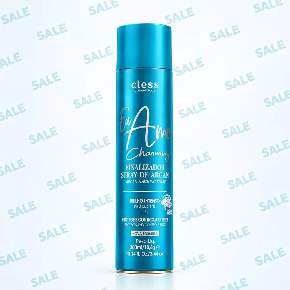 Spray de Brilho Argan 300ml | Cless | Eu amo Charming | Finalizador / Protetor Térmico