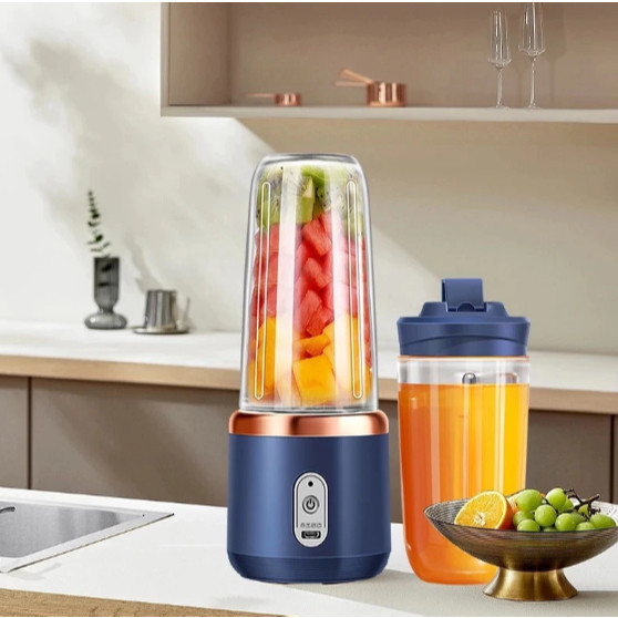 Mini Liquidificador Portátil 400mL – 6 Lâminas Elétrico para Suco, Vitamina e Smoothie curuvavivashop