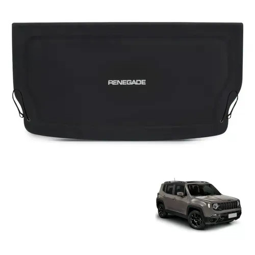 Tampão Porta Malas Bagagito Jeep Renegade 2016-2023 Preto Com Cordinhas