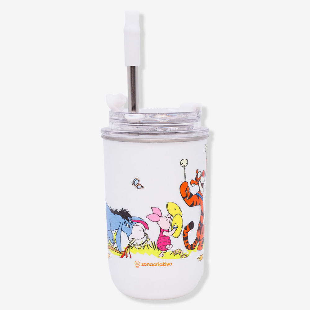 Copo Neo Com Canudo Ursinho Pooh Friends – Disney