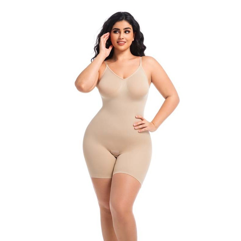 Modelador de corpo feminino sem costura, ajuste fino, suspensórios de levantamento de quadril, caixa ajustável