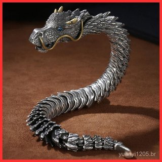 [XPChioce] Men's retro dragon-shaped bracelet, Chinese style, copper alloy, keel chain, jewelry, gift