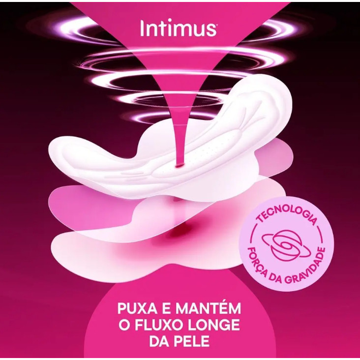 Absorvente Intimus Gel Noturno Seca, Com Abas, 30 Unidades — imagem 2 de 2