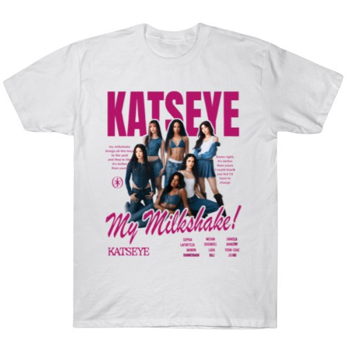 [Camiseta Premium em Algodão Puro]MIA Camiseta Kpop Katseye Beautiful Adulto/Infantil Lançamento Unissex Em Algodao