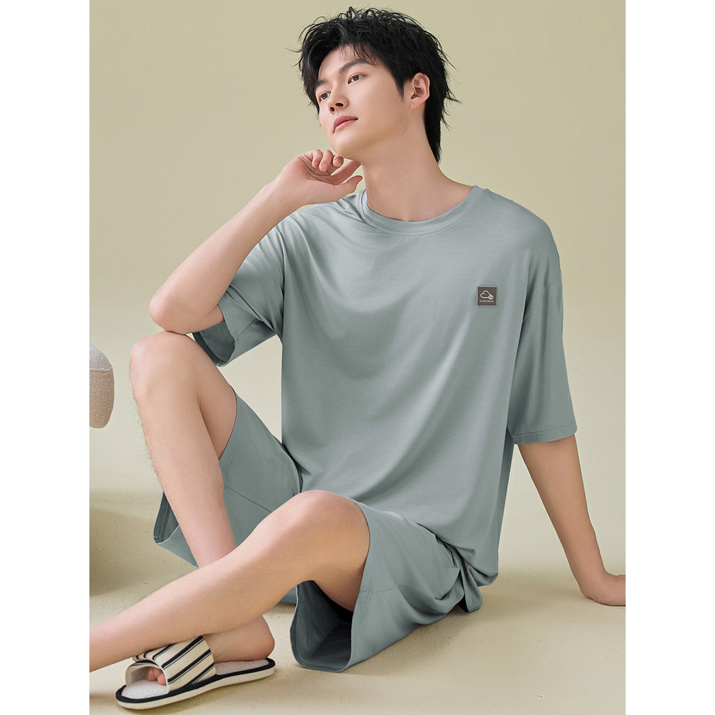Daphne pijamas masculinos verão Modal de manga curta verão masculino verão tamanho grande fino Homewear terno masculino