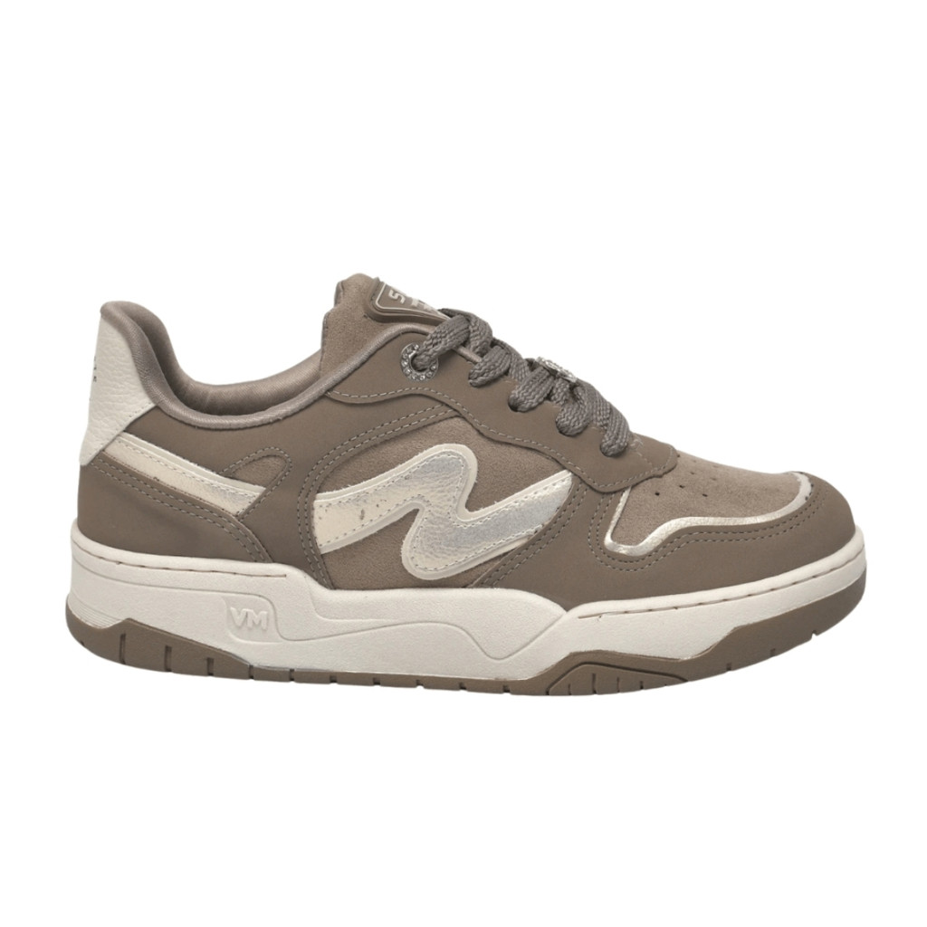 Tênis Casual Feminino Via Marte 276-007-12 Bege Cinza