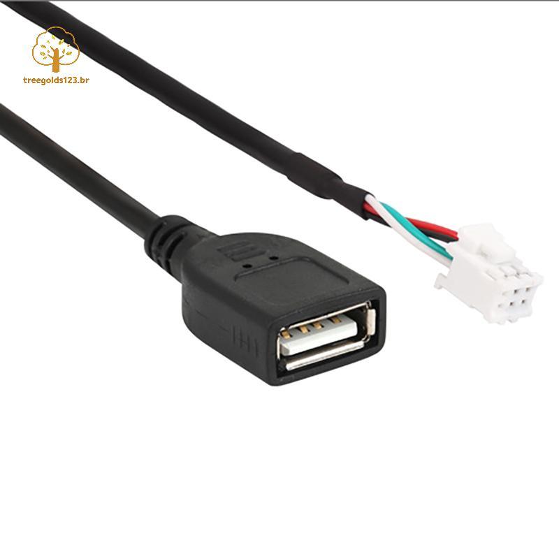 TREEG Adaptador De Cabo USB Para Carro De Extensão 4 Pinos 6 Rádio De Estéreo Acessórios Automotivos