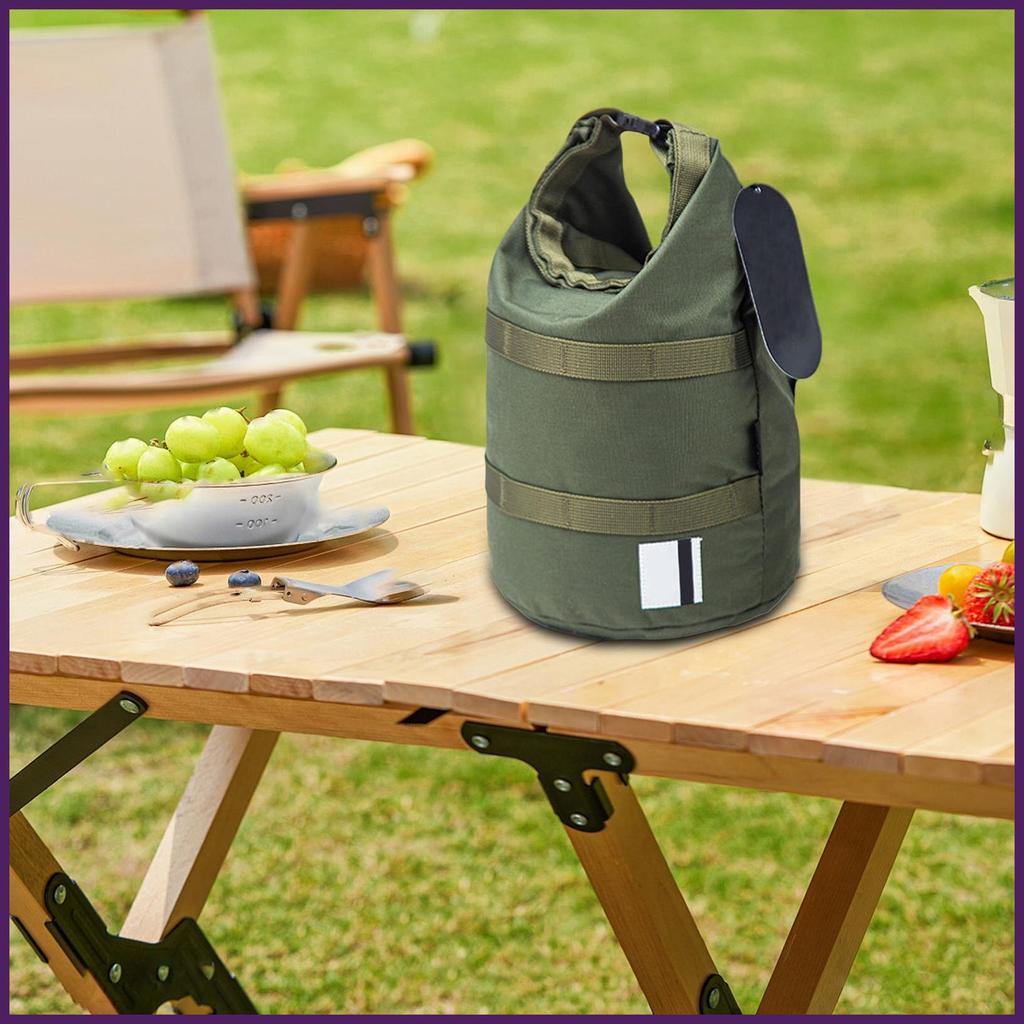 Saco De Armazenamento De Panelas De Acampamento Portátil Mão Transportadora Fogão Fundo Redondo Utensílios De Cozinha Or