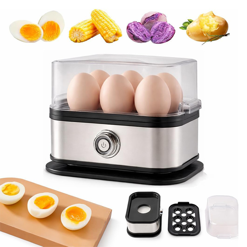 Panela Elétrica Ovos Função De Desligamento Automático 6 ovos Com Vaporizador De Alimentos Vegetais