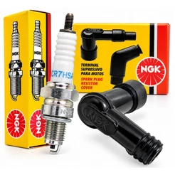 Vela de Ignição + Cachimbo Ybr 125 / Xtz 125 / Ybr 125 Factor 2008-2015 Ngk