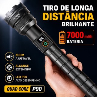 Lanterna  LED P90  Zoom Ajustável
