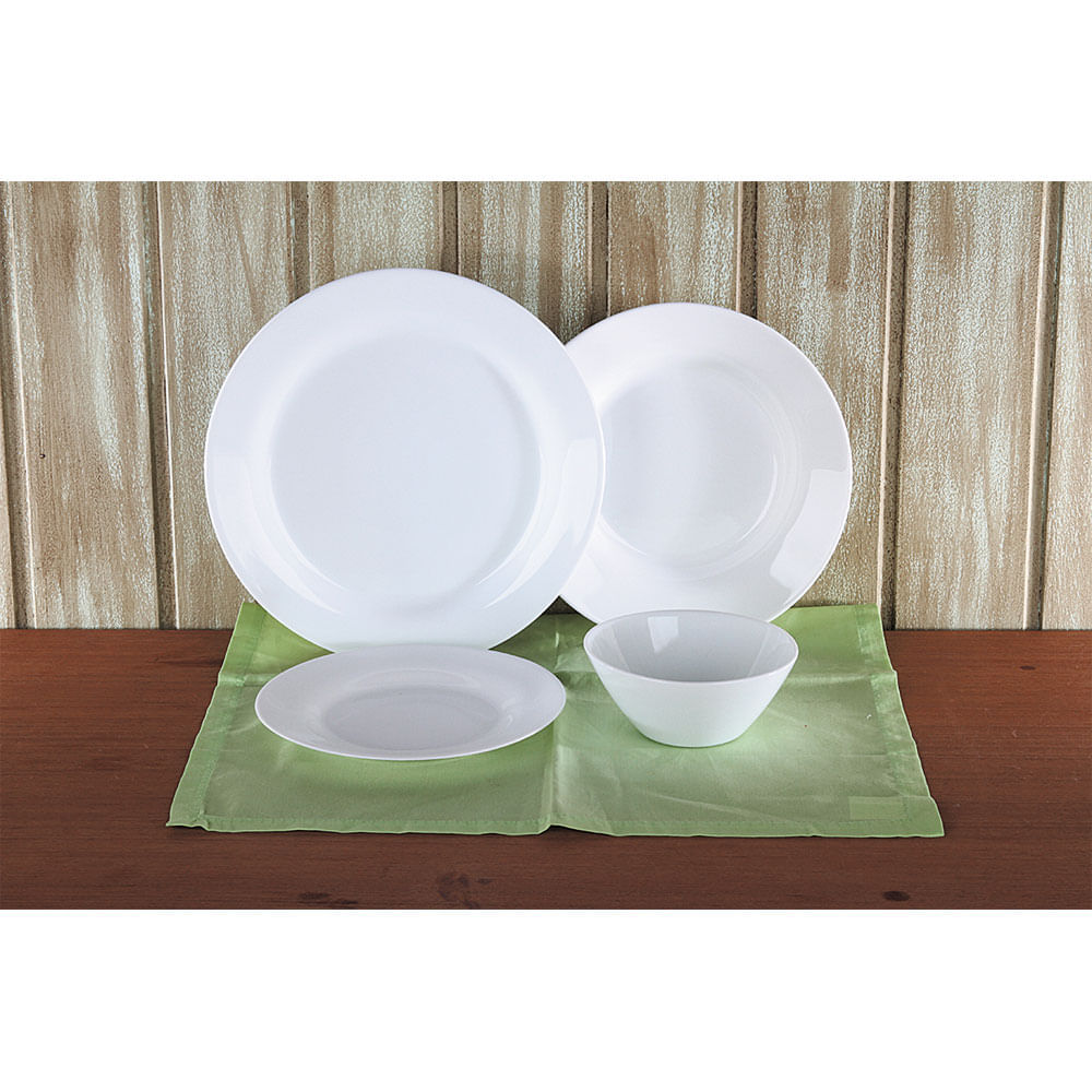 Aparelho de Jantar 16 Peças de Vidro Opaline Menu Duralex
