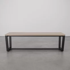 Banco 3 Lugares 150cm Estilo Industrial Concept CabeCasa MadeiraOriginals Marrom/Acácia/Preto Acácia/Preto