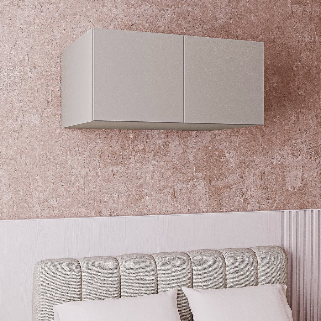 Ponte Planejada 80cm com 2 Portas Jade CabeCasa MadeiraOriginals Cinza/Urbano Cinza Urbano
