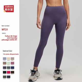 Calças de ginástica 2026, cor lisa, alta elasticidade, para corrida e esportes, cintura alta, modeladoras de bumbum e ab