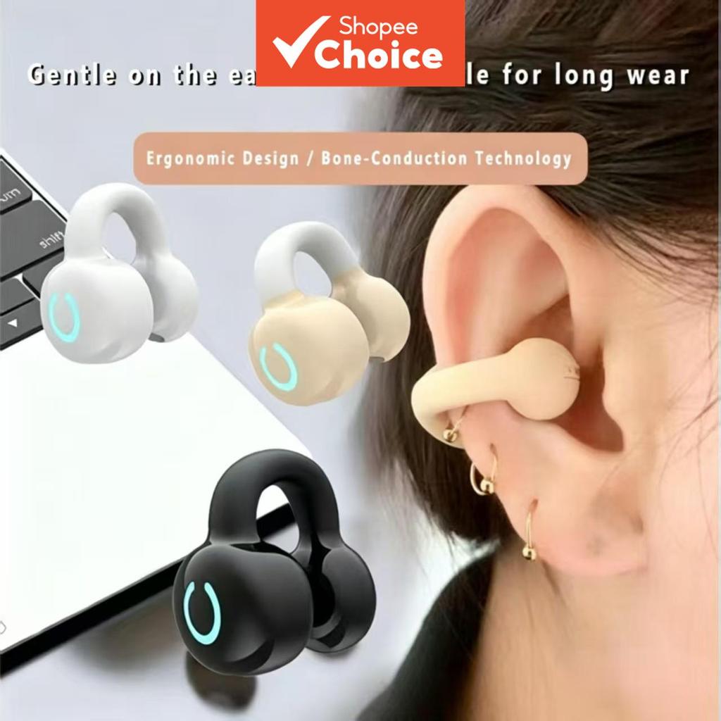 Y9 Compre 1 Fones De Ouvido Tomar Sem Fio Bluetooth 5.4 Com Clipe De Orelha De Condução Óssea Única Controle De Toque Mi