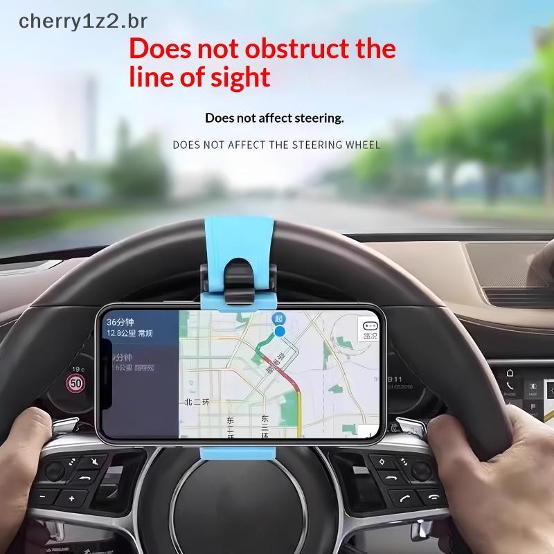 Suporte Universal Resistente Ao Calor Do Telefone Carro Volante Clipe Telescópico Montagem Ajustável Para Todos Os Smart