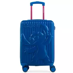 Mala de Bordo 10 Kg ABS 4 Rodas Stitch Azul