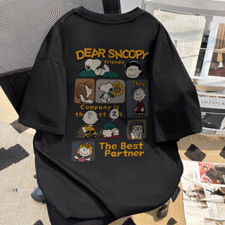 Velsiss Camiseta Solta E Estilosa Com Estampa De Desenho Animado Do Snoopy Manga Curta Gola Redonda em Oferta na Shopee