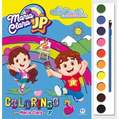 Maria Clara e JP - Colorindo com Maria Clara e JP | Livro Com Aquarela + Pincel