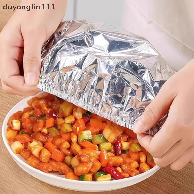 (duyonglin111) 10 Pcs Capas De Isolamento De Folha De Alumínio Repetíveis-Alimentos De Cozinha Ecológicas Para Armazenam