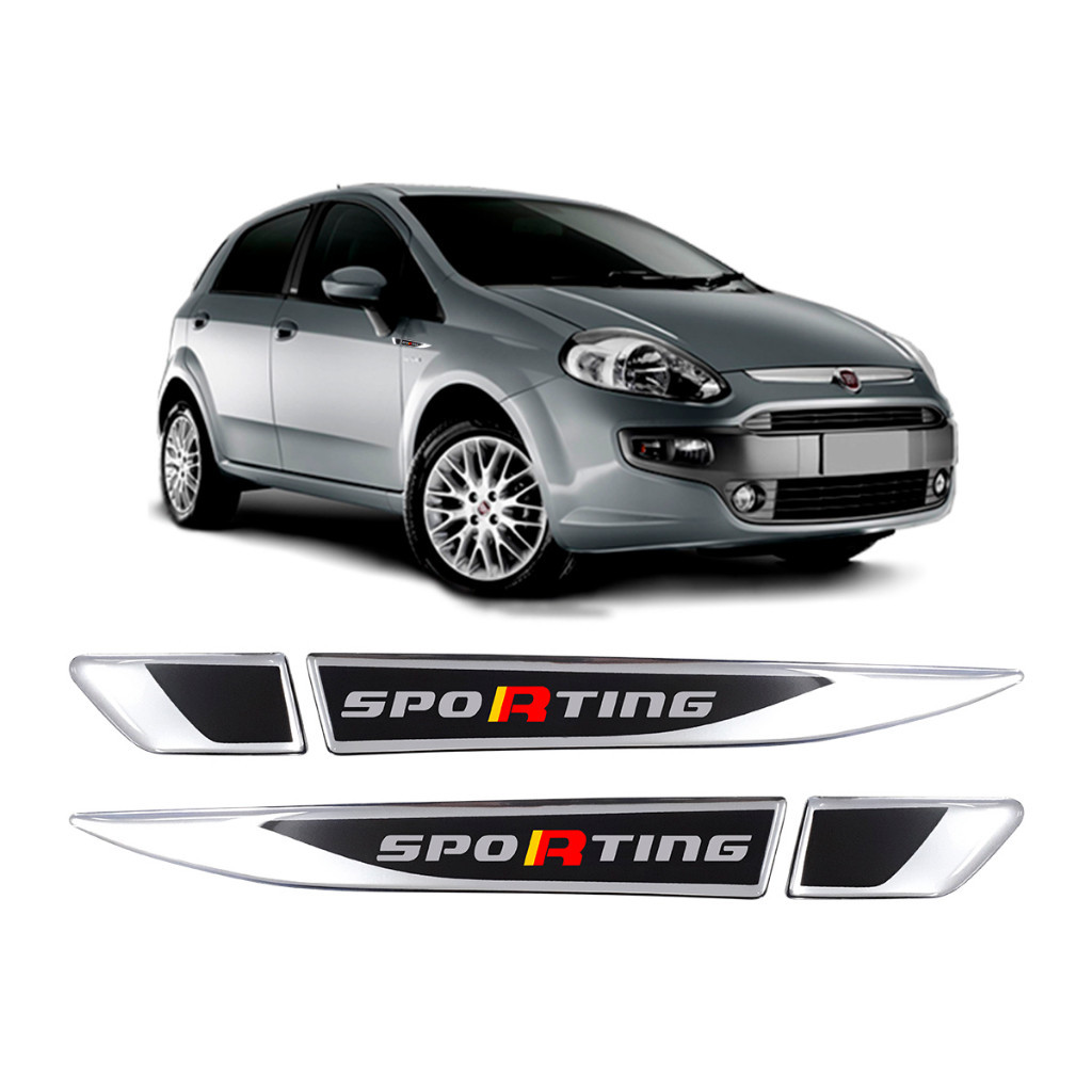Par De Emblema Lateral Aplique Fiat Punto Sporting 2015 2016