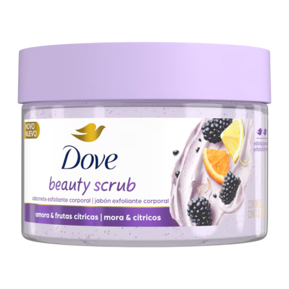 Sabonete Esfoliante Corporal Dove Beauty Scrub Amora e Frutas Cítricas 280g
