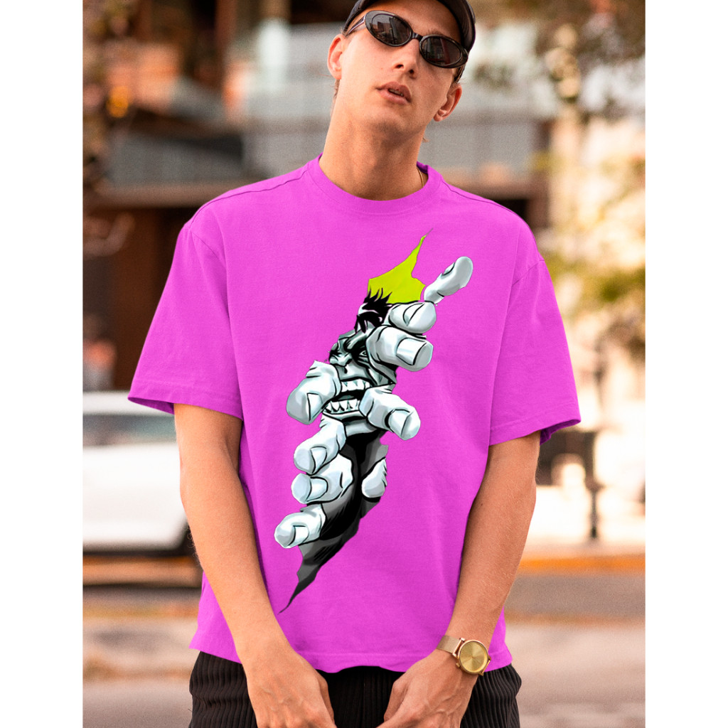 Camiseta Estampada Hulk Rasgando 100% Algodão Malha Reforçada Streetwear Moda Masculina Estiloso