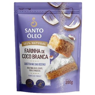 Farinha de Coco Branca - 200g - Santo Óleo em Oferta na Shopee