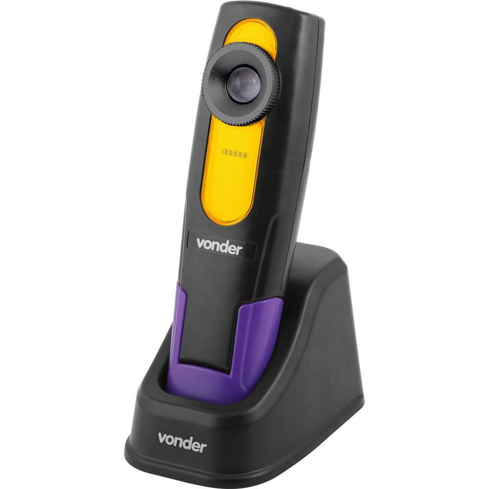 Lanterna Recarregável De Inspeção 3w Led Uv Bivolt Vonder