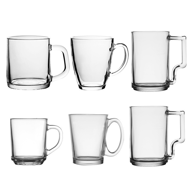 Copo de Vidro Criativo Copo de Chá Verde Copo de Água Copo de Vidro Transparente com Alça Copo de Bebida Copo de Vidro T