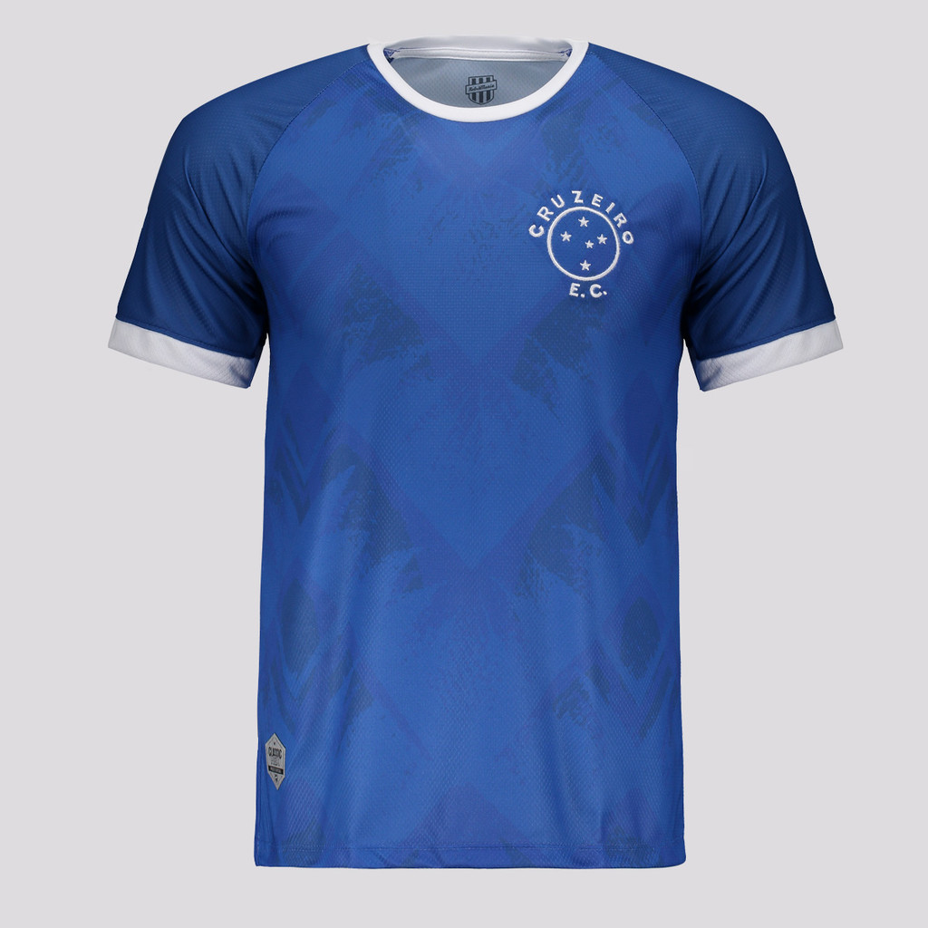 Camisa Cruzeiro Classic Azul e Branca