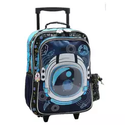 Mochila Menino de Rodinhas Infantil Astronauta Espaço 8734339