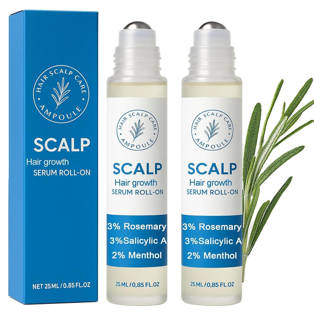 Ampola Orrenaturals Hair Revival , Soro Roll-On Para Crescimento Capilar Com Alecrim E Couro Cabeludo 25 ml , Suporte Linha Fina Desbaste Direcionado