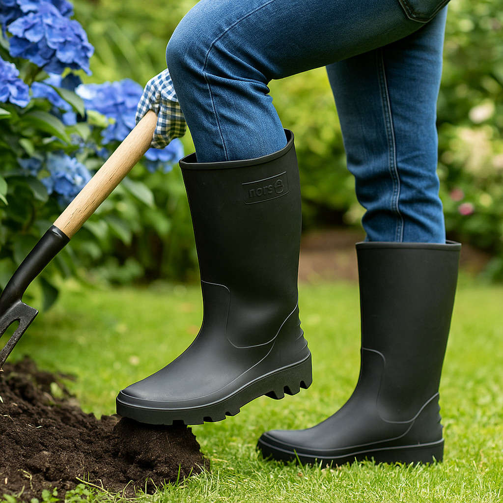 Bota Galocha De Borracha Pvc, Cano Médio Reforçada
