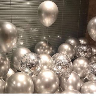 Kit 10 De Balão Cromado Metal 10Pol 25.4CM + Kit 10 De Bexiga Cristal Transparente 10Pol Confete em Oferta na Shopee