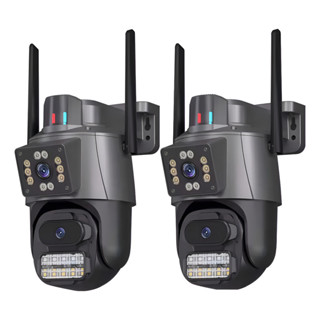 Kit 2 Câmera Segurança Ip App Icsee Lente Dupla Cor Preto em Oferta na Shopee