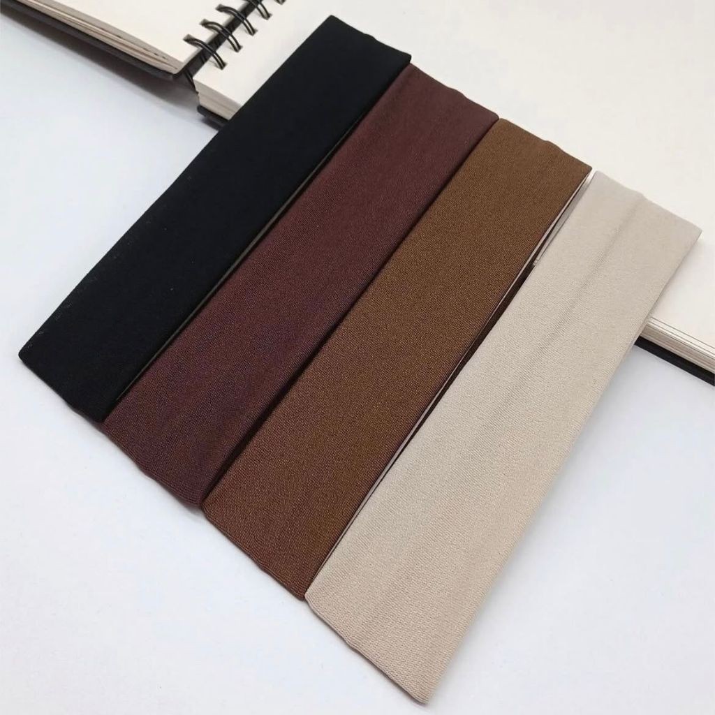 4 Faixas de Cabelo Penteados e Esportes Branco, Preto,CInza e Marrom Escuro em Oferta na Shopee