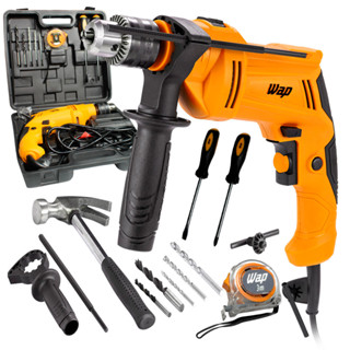 Parafusadeira E Furadeira de Impacto Mandril 13mm 700W 3000Rpm Com Maleta WF 700K13 Wap em Oferta na Shopee